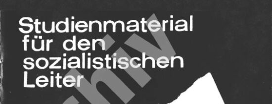 DDR-Kolloquium, Teil 2: Psychologische Führungskräftetrainings in der DDR